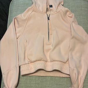 Light Pink GymShark Cropped Hoodie